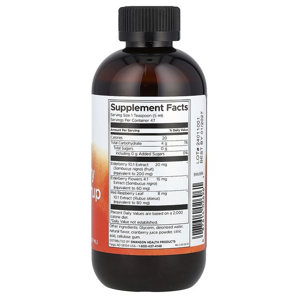 Alternative view of Swanson, Elderberry Extract Syrup, 8 fl oz (237 ml)