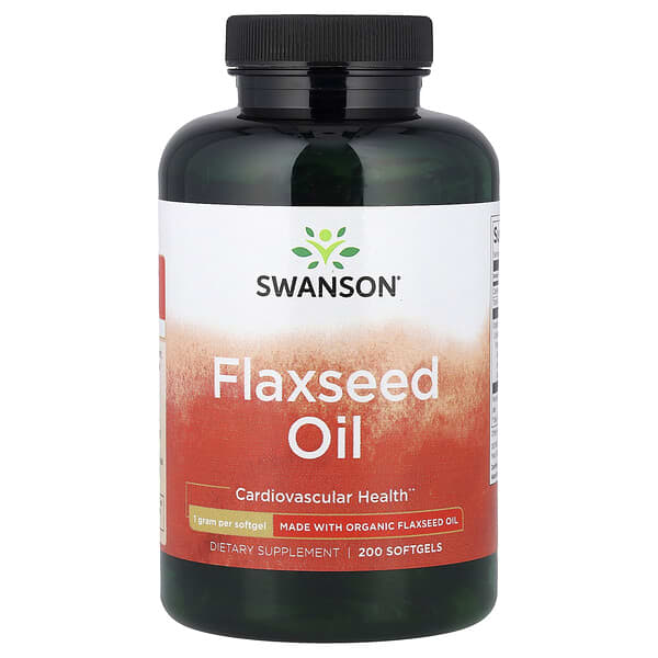 Swanson, Flaxseed Oil, 1 g, 200 Softgels 3 Swanson, Flaxseed Oil, 1 g, 200 Softgels