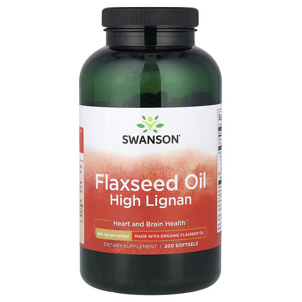Swanson, Flaxseed Oil High Lignan, 200 Softgels