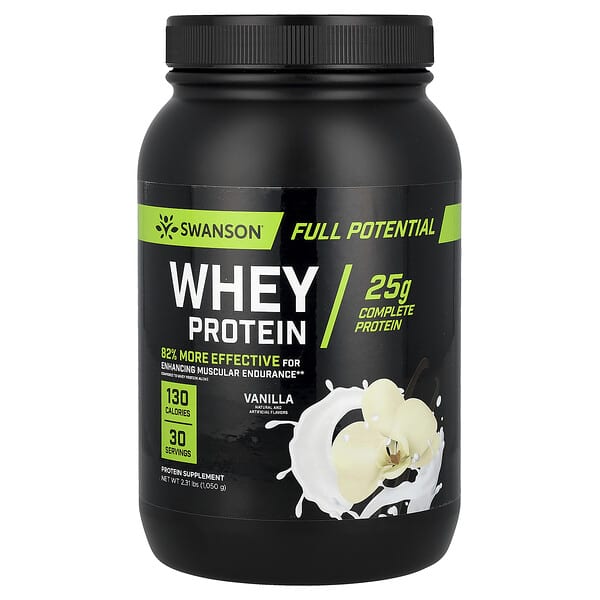Swanson, Full Potential Whey Protein, Vanilla, 2.31 lbs (1,050 g) 5 Swanson, Full Potential Whey Protein, Vanilla, 2.31 lbs (1,050 g)