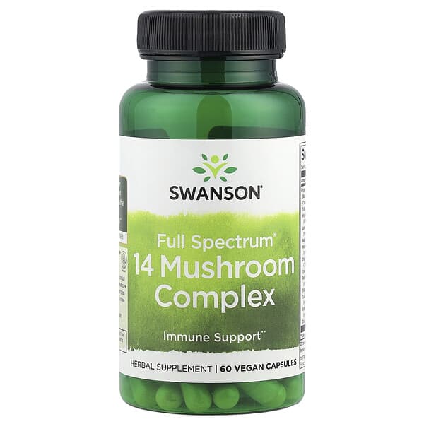 Swanson, Full Spectrum®, 14 Mushroom Complex , 60 Vegan Capsules 2 Swanson, Full Spectrum®, 14 Mushroom Complex , 60 Vegan Capsules