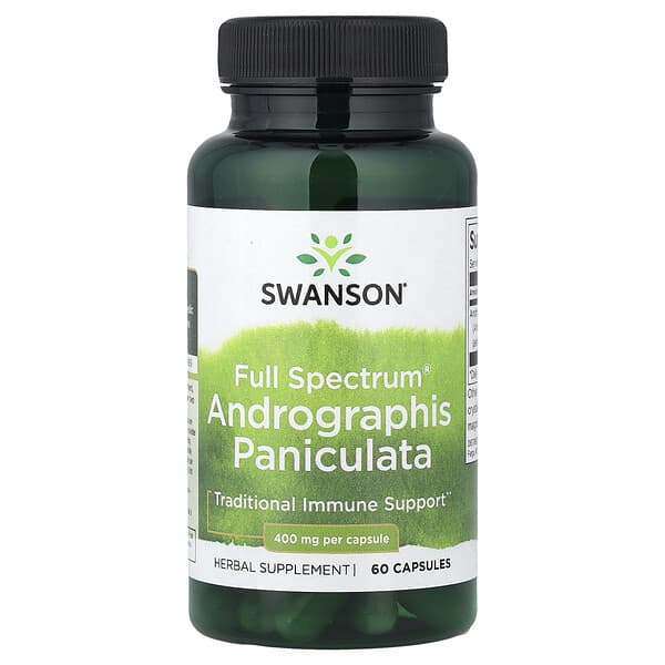Swanson, Full Spectrum® Andrographis Paniculata, 400 mg, 60 Capsules