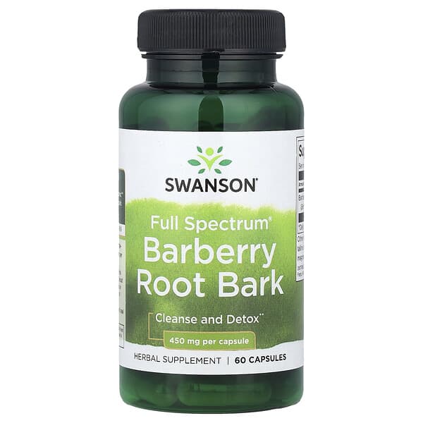 Swanson, Full Spectrum® Barberry Root Bark, 450 mg, 60 Capsules