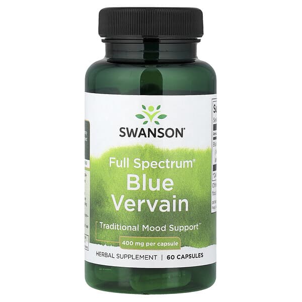 Swanson, Full Spectrum® Blue Vervain, 400 mg, 60 Capsules