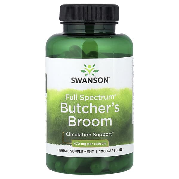 Swanson, Full Spectrum® Butcher's Broom, 470 mg, 100 Capsules