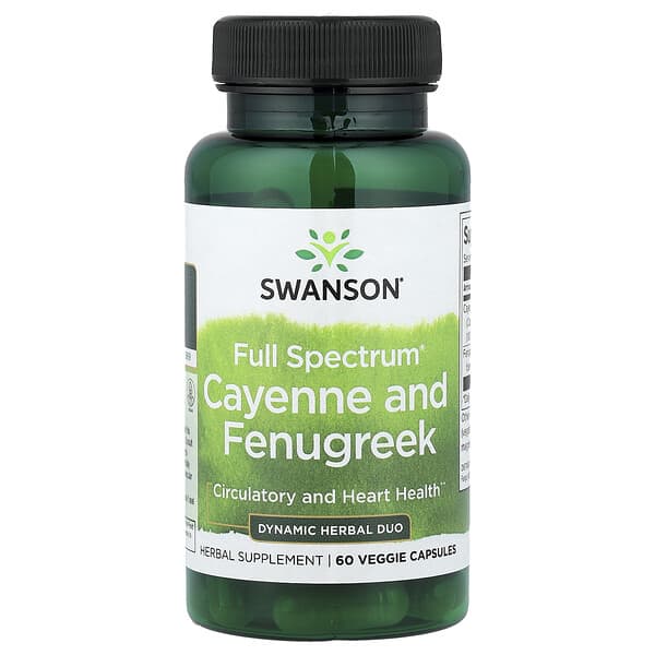 Swanson, Full Spectrum® Cayenne and Fenugreek, 60 Veggie Capsules