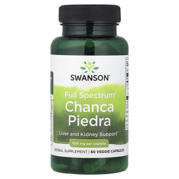 Swanson, Full Spectrum® Chanca Piedra, 500 mg, 60 Veggie Capsules