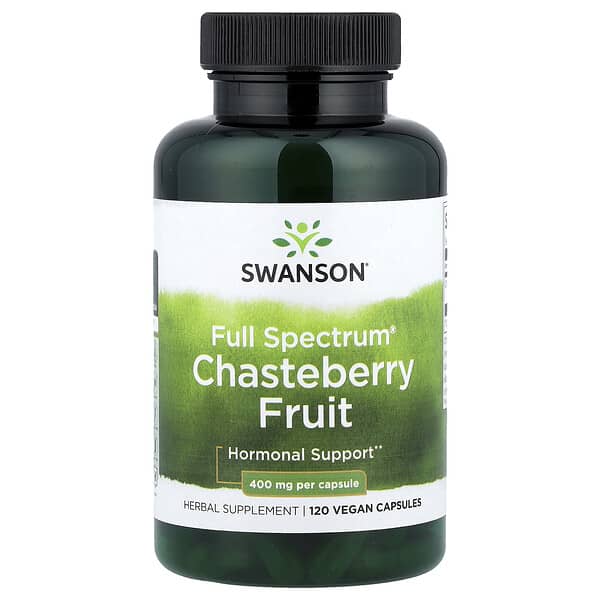 Swanson, Full Spectrum® Chasteberry Fruit, 400 mg, 120 Vegan Capsules