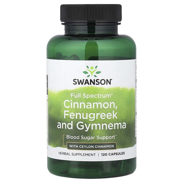 Swanson, Full Spectrum® Cinnamon, Fenugreek, & Gymnema with Ceylon Cinnamon, 120 Capsules