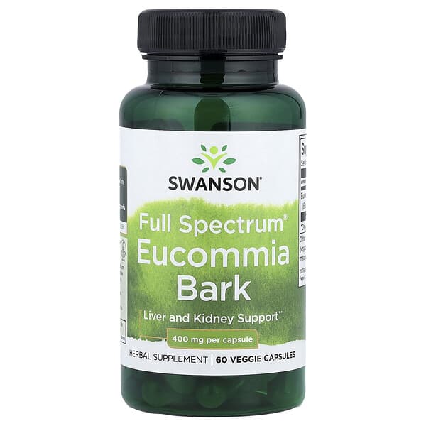Swanson, Full Spectrum® Eucommia Bark, 400 mg, 60 Veggie Capsules