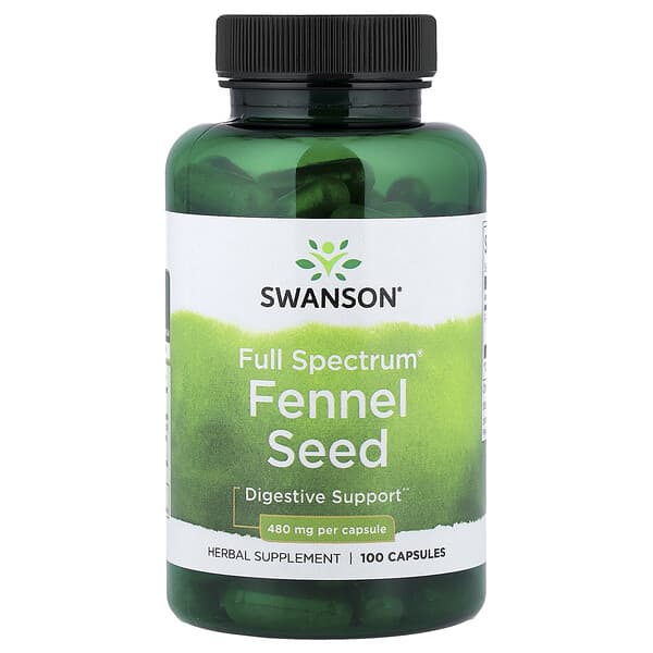 Swanson, Full Spectrum® Fennel Seed, 480 mg, 100 Capsules
