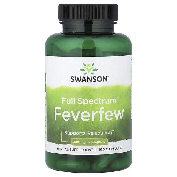 Swanson, Full Spectrum® Feverfew, 380 mg, 100 Capsules 2 Swanson, Full Spectrum® Feverfew, 380 mg, 100 Capsules
