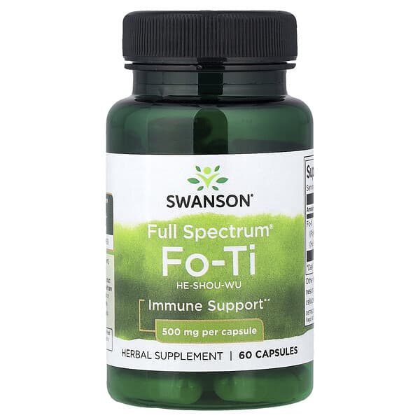 Swanson, Full Spectrum® Fo-Ti, 500 mg, 60 Capsules