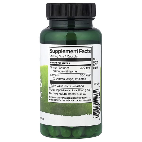 Alternative view of Swanson, Full Spectrum® Ginger & Turmeric, 60 Capsules