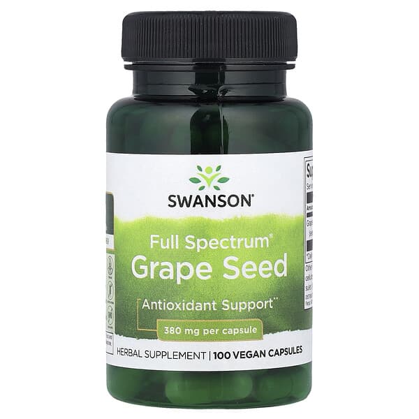 Swanson, Full Spectrum® Grape Seed, 380 mg, 100 Vegan Capsules