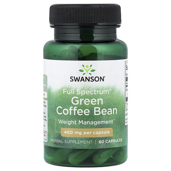 Swanson, Full Spectrum® Green Coffee Bean, 400 mg, 60 Capsules