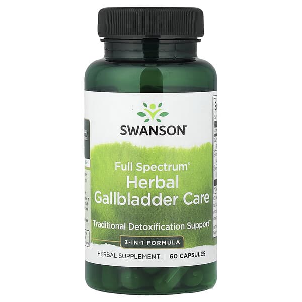 Swanson, Full Spectrum™ Herbal Gallbladder Care, 60 Capsules 2 Swanson, Full Spectrum™ Herbal Gallbladder Care, 60 Capsules