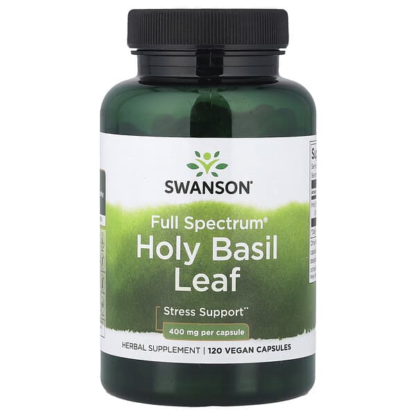 Swanson, Full Spectrum® Holy Basil Leaf, 400 mg, 120 Vegan Capsules