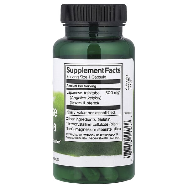 Alternative view of Swanson, Full Spectrum® Japanese Ashitaba, 500 mg, 60 Capsules