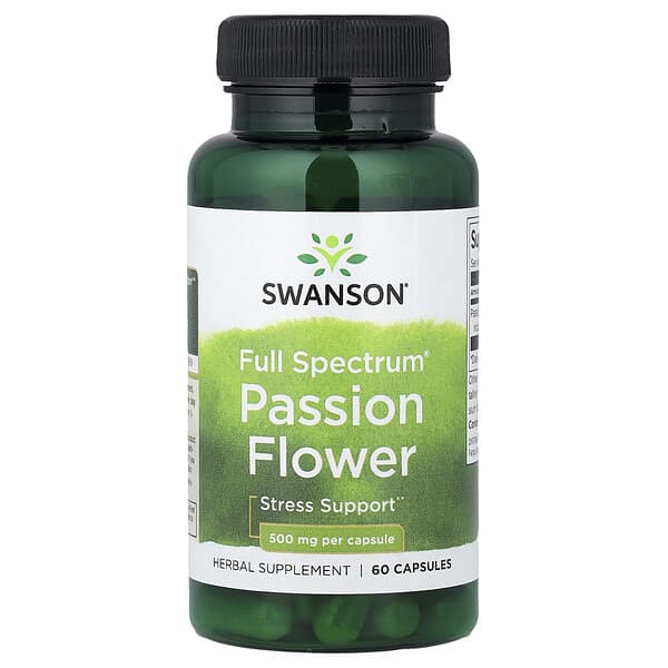 Swanson, Full Spectrum® Passion Flower, 500 mg, 60 Capsules