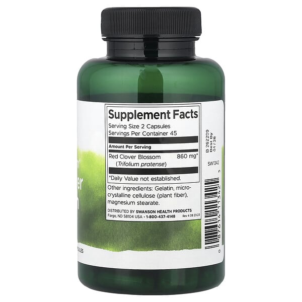 Alternative view of Swanson, Full Spectrum® Red Clover Blossom, 430 mg, 90 Capsules