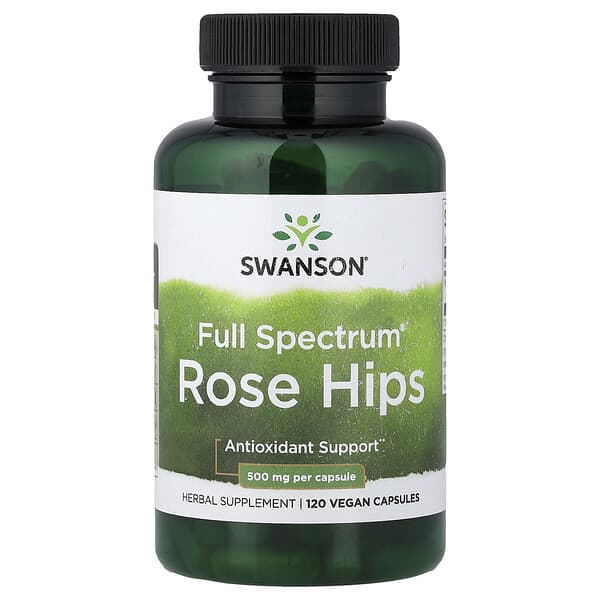 Swanson, Full Spectrum® Rose Hips, 500 mg, 120 Vegan Capsules