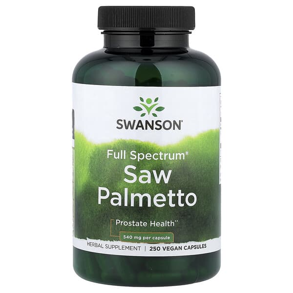 Swanson, Full Spectrum® Saw Palmetto, 540 mg, 250 Vegan Capsules