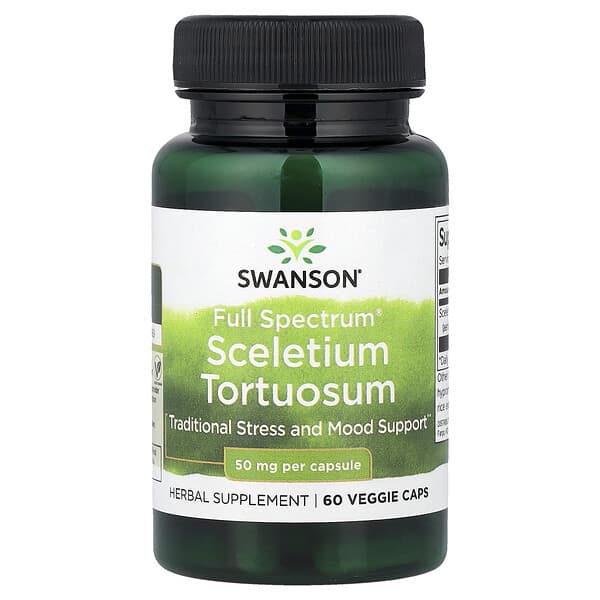 Swanson, Full Spectrum® Sceletium Tortuosum, 50 mg, 60 Veggie Caps 5 Swanson, Full Spectrum® Sceletium Tortuosum, 50 mg, 60 Veggie Caps