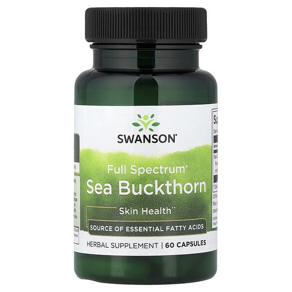 Swanson, Full Spectrum® Sea Buckthorn, 60 Capsules (400 mg per Capsule)