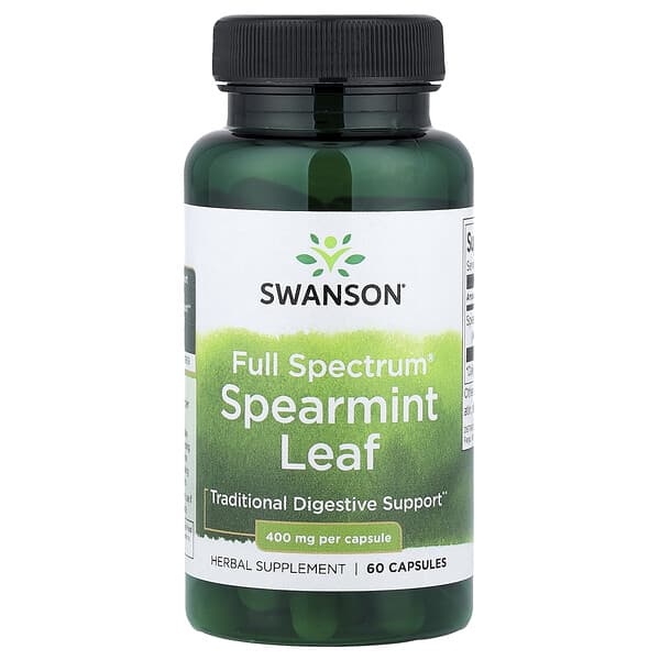 Swanson, Full Spectrum® Spearmint Leaf, 400 mg, 60 Capsules