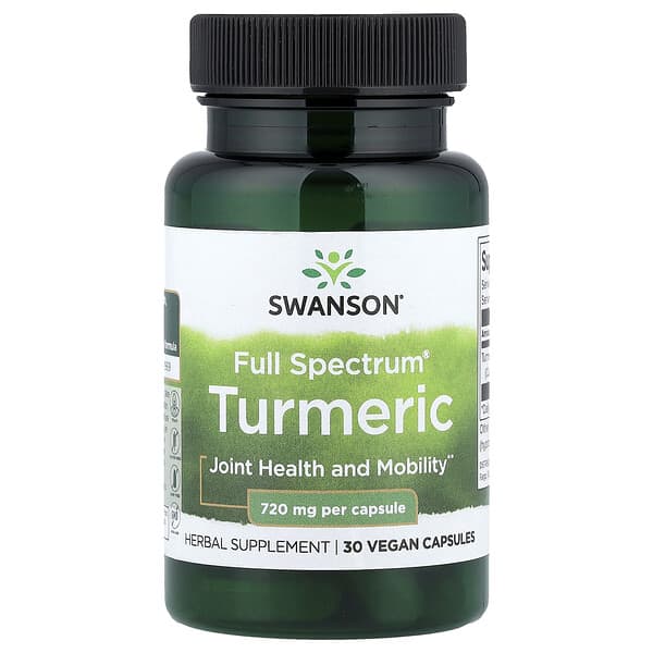 Swanson, Full Spectrum® Turmeric, 720 mg, 30 Vegan Capsules