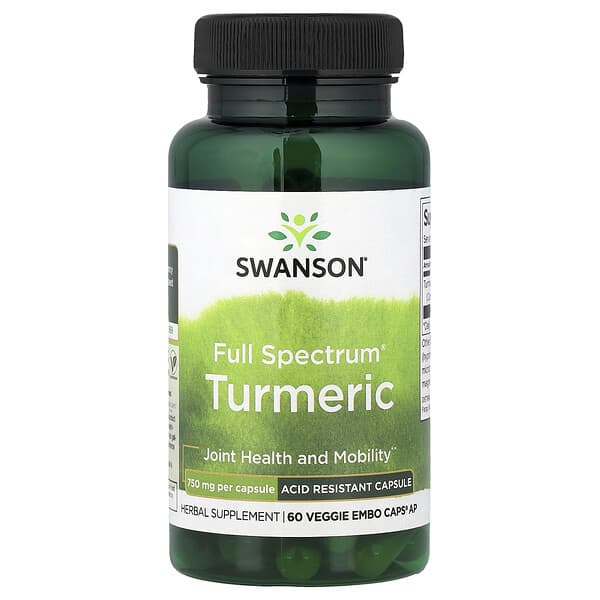 Swanson, Full Spectrum® Turmeric, 750 mg, 60 Veggie Embo Caps® AP