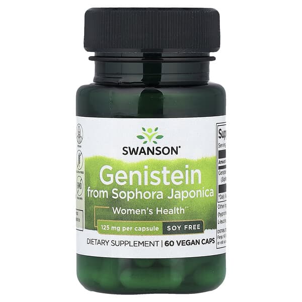 Swanson, Genistein from Sophora Japonica, 125 mg, 60 Vegan Caps
