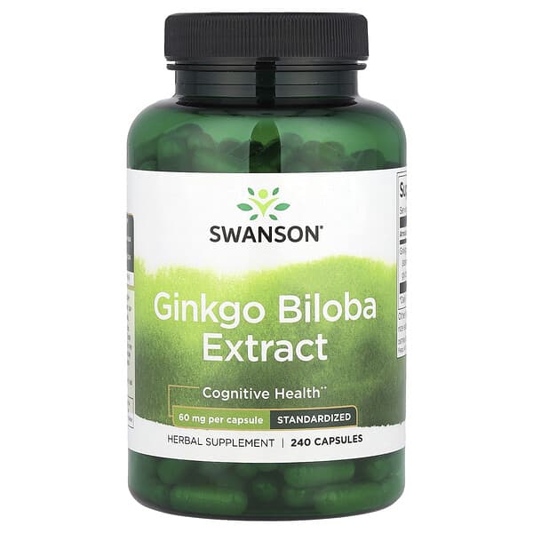 Swanson, Ginkgo Biloba Extract, 60 mg, 240 Capsules