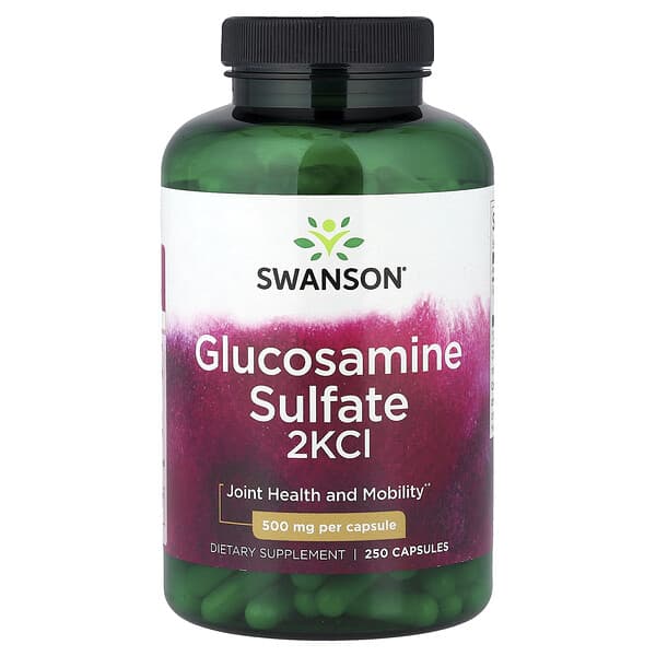Swanson, Glucosamine Sulfate 2KCI, 500 mg, 250 Capsules