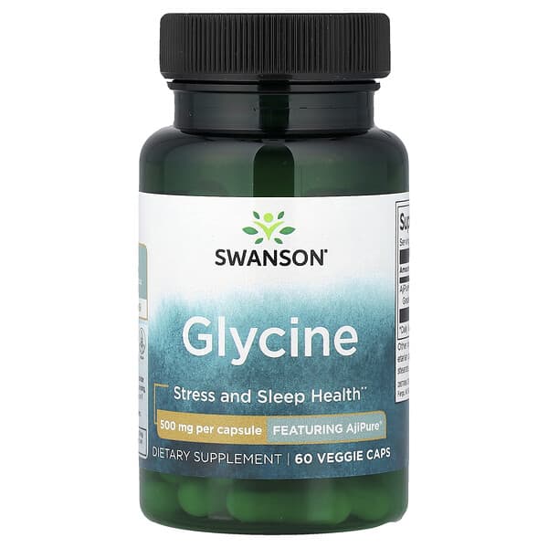 Swanson, Glycine, 500 mg, 60 Veggie Caps