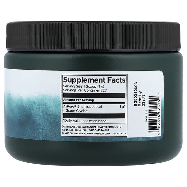 Alternative view of Swanson, Glycine Powder, 8 oz (227 g)