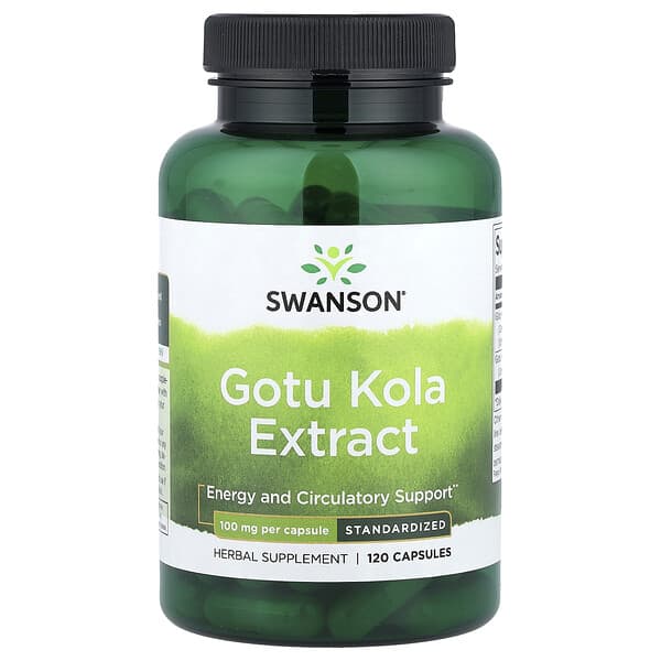 Swanson, Gotu Kola Extract, Standardized, 100 mg, 120 Capsules