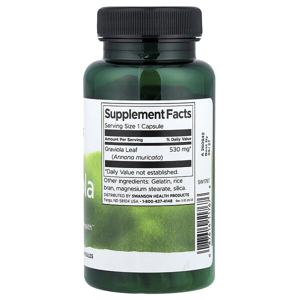 Alternative view of Swanson, Graviola, 530 mg, 60 Capsules