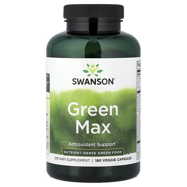 Swanson, Green Max, 180 Veggie Capsules