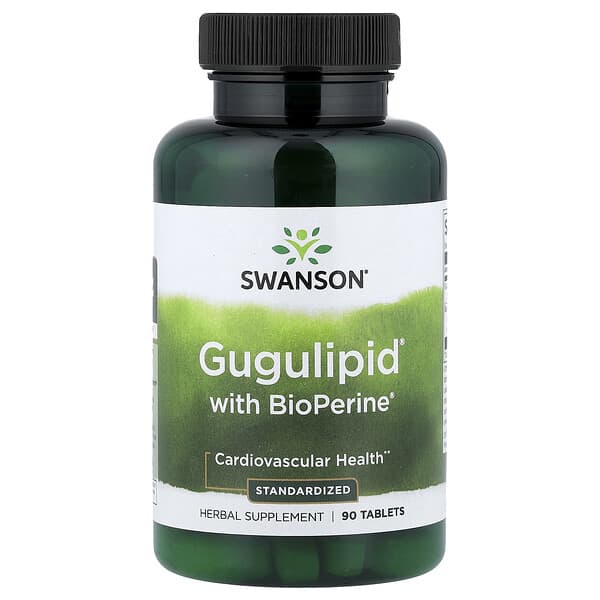Swanson, Gugulipid® with BioPerine®, Standardized, 90 Tablets