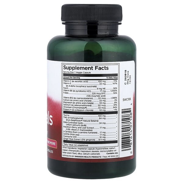 Alternative view of Swanson, Heart Essentials, 90 Veggie Capsules