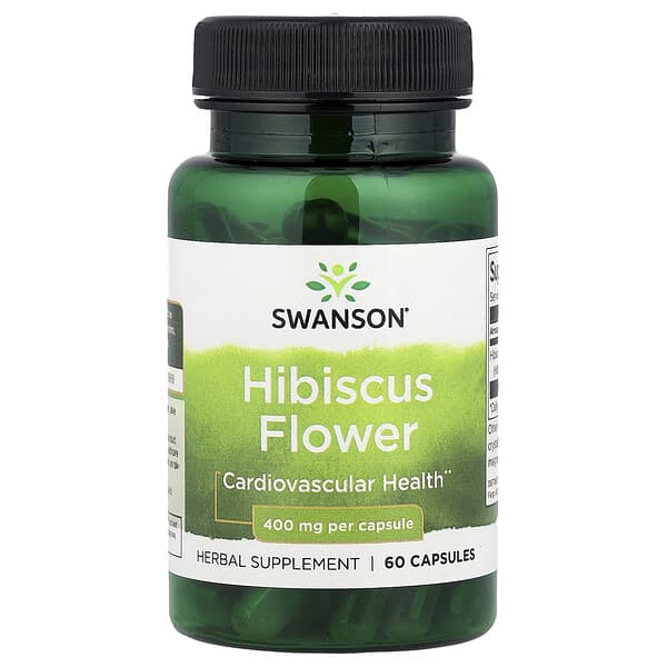 Swanson, Hibiscus Flower, 400 mg, 60 Capsules