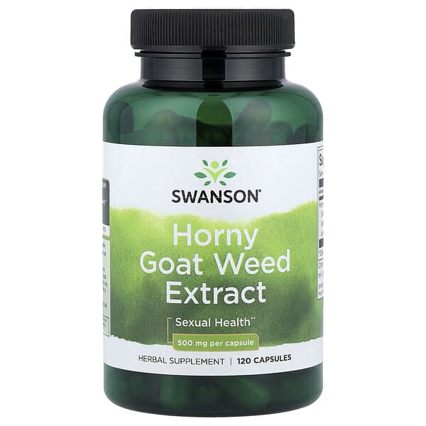 Swanson, Horny Goat Weed Extract, 500 mg, 120 Capsules