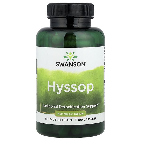 Swanson, Hyssop , 450 mg, 100 Capsules