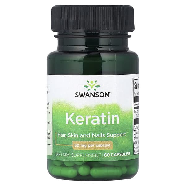 Swanson, Keratin, 50 mg, 60 Capsules