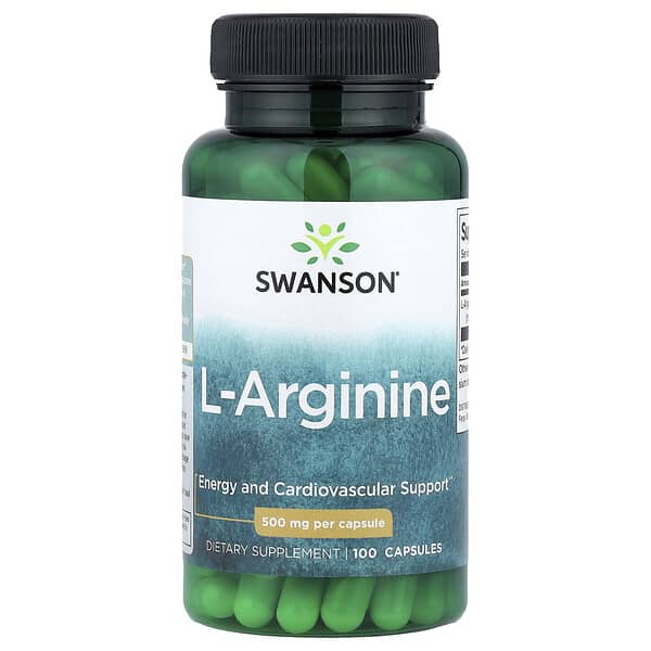 Swanson, L-Arginine, 500 mg, 100 Capsules