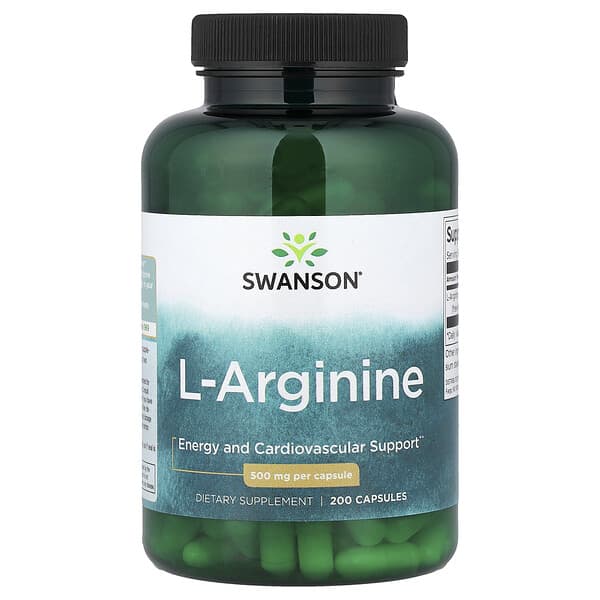 Swanson, L-Arginine, 500 mg, 200 Capsules 2 Swanson, L-Arginine, 500 mg, 200 Capsules