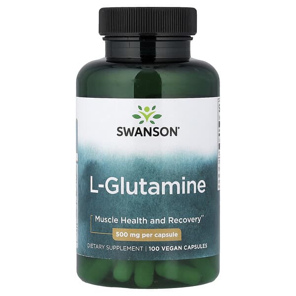Swanson, L-Glutamine, 500 mg, 100 Vegan Capsules