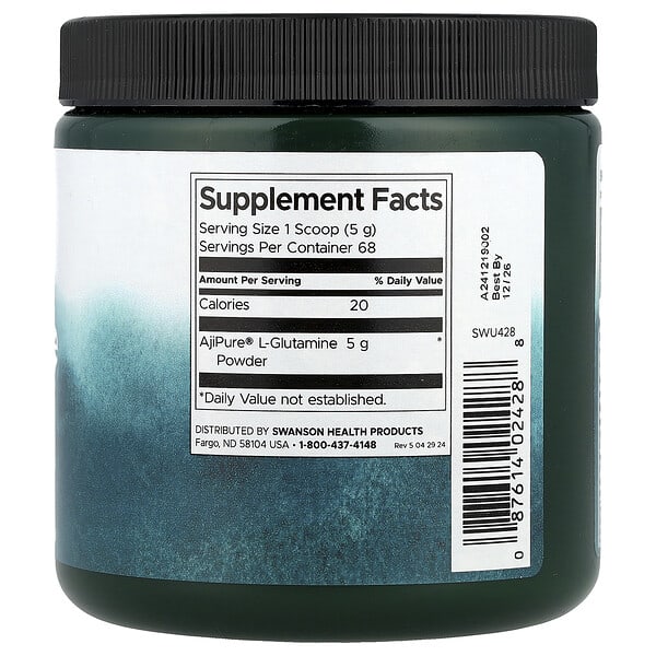 Alternative view of Swanson, L-Glutamine Powder, 12 oz (340 g)